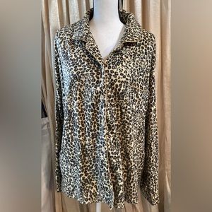 Aria Animal 2 pc fleece winter lounge pajama top & pants. XXL